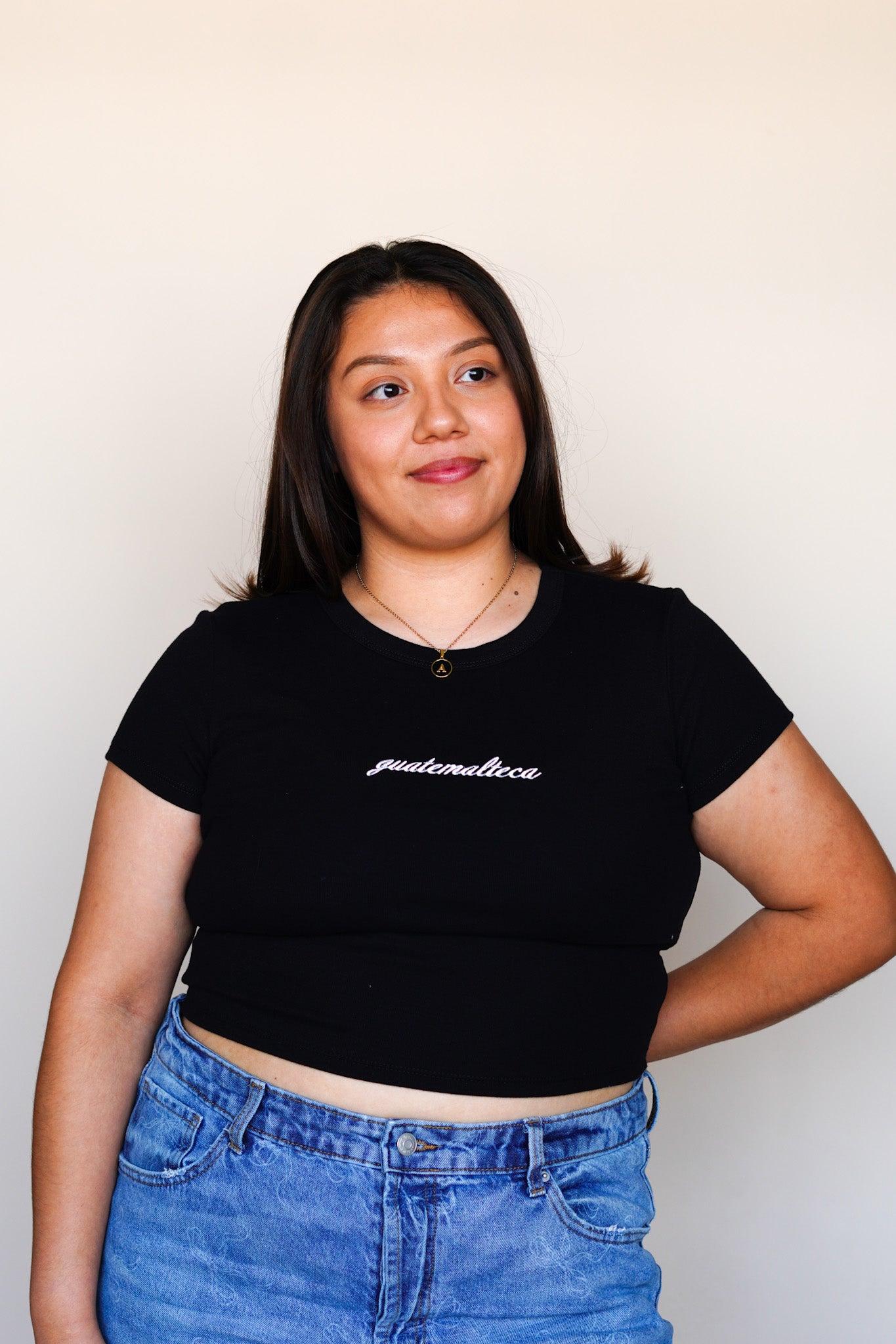 'Guatemalteca' Embroidered Rib Baby Tee
