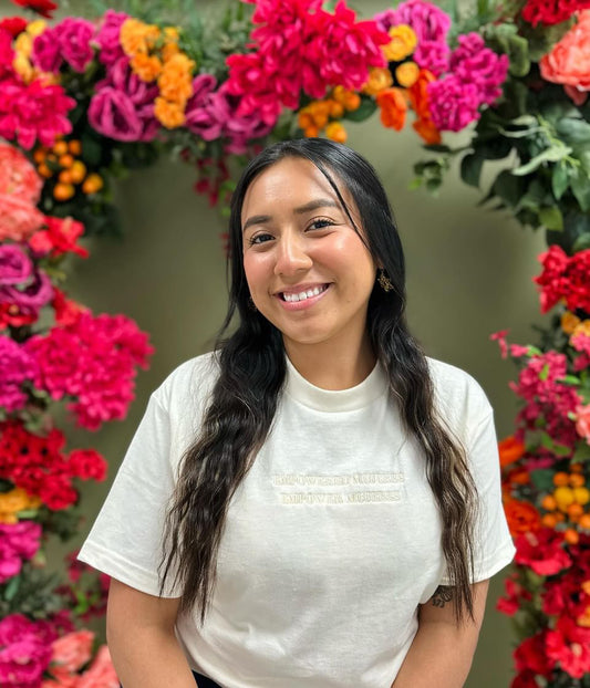 'Empowered Mujeres' Embroidered Shirt (Ivory)