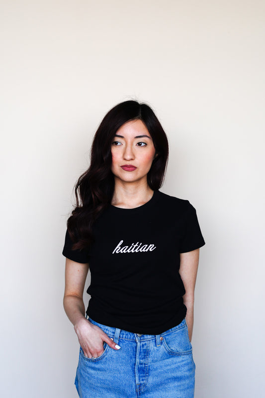 'Haitian' Embroidered Rib Baby Tee