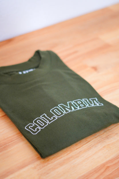 Unisex Embroidered 'Colombia' 🇨🇴 Shirt (Size L)