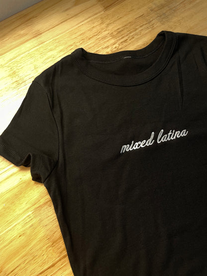 'Mixed Latina' Rib Baby Tee