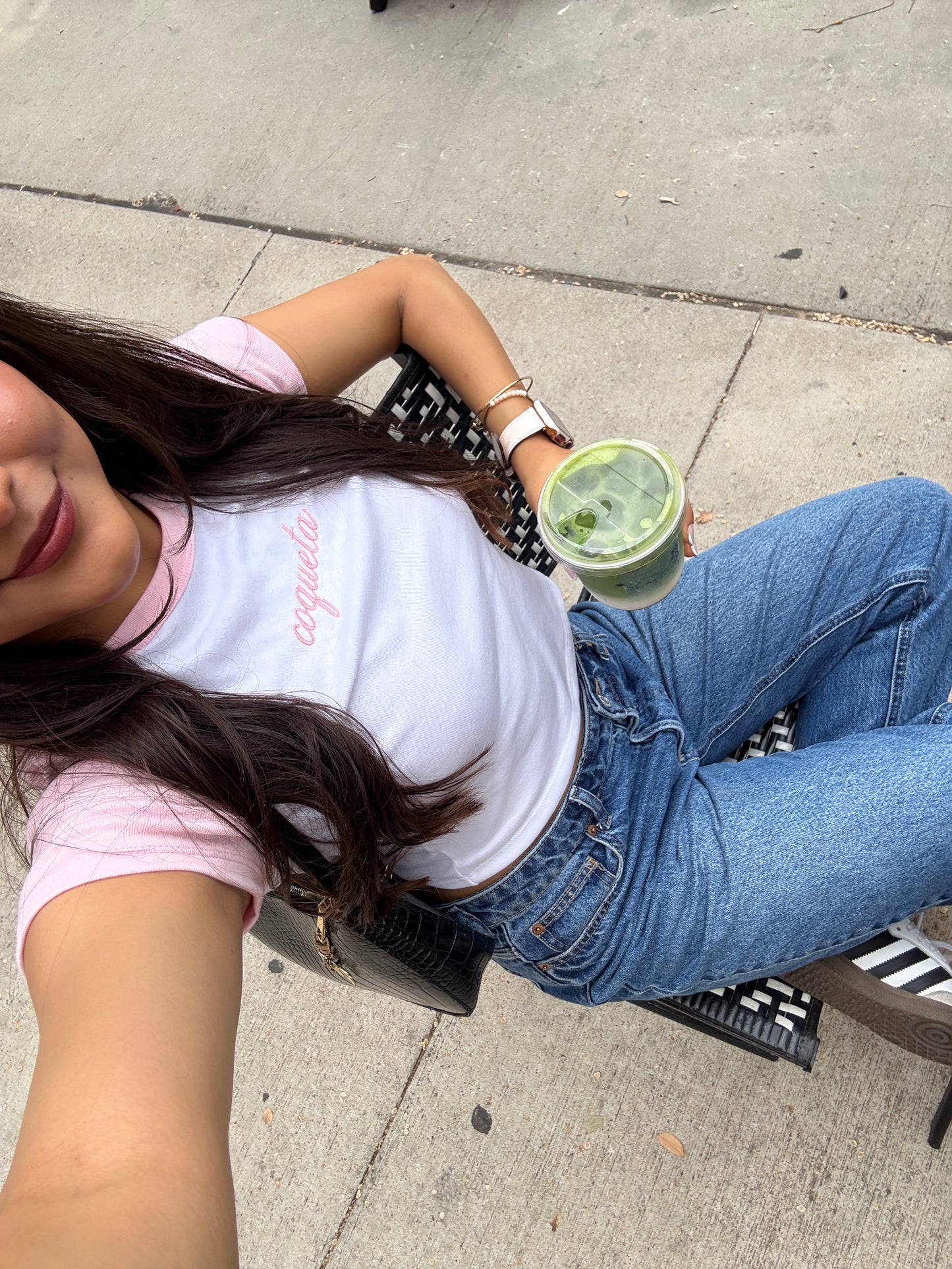 'Coqueta' Embroidered Rib Baby Tee