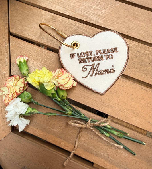 'If Lost, Please Return to Mamá' Bag Charm