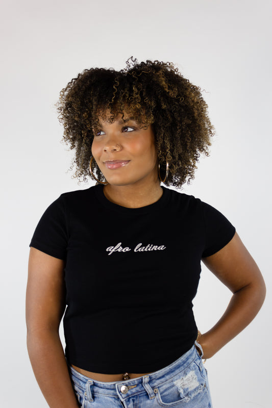 'Afro Latina' Rib Baby Tee