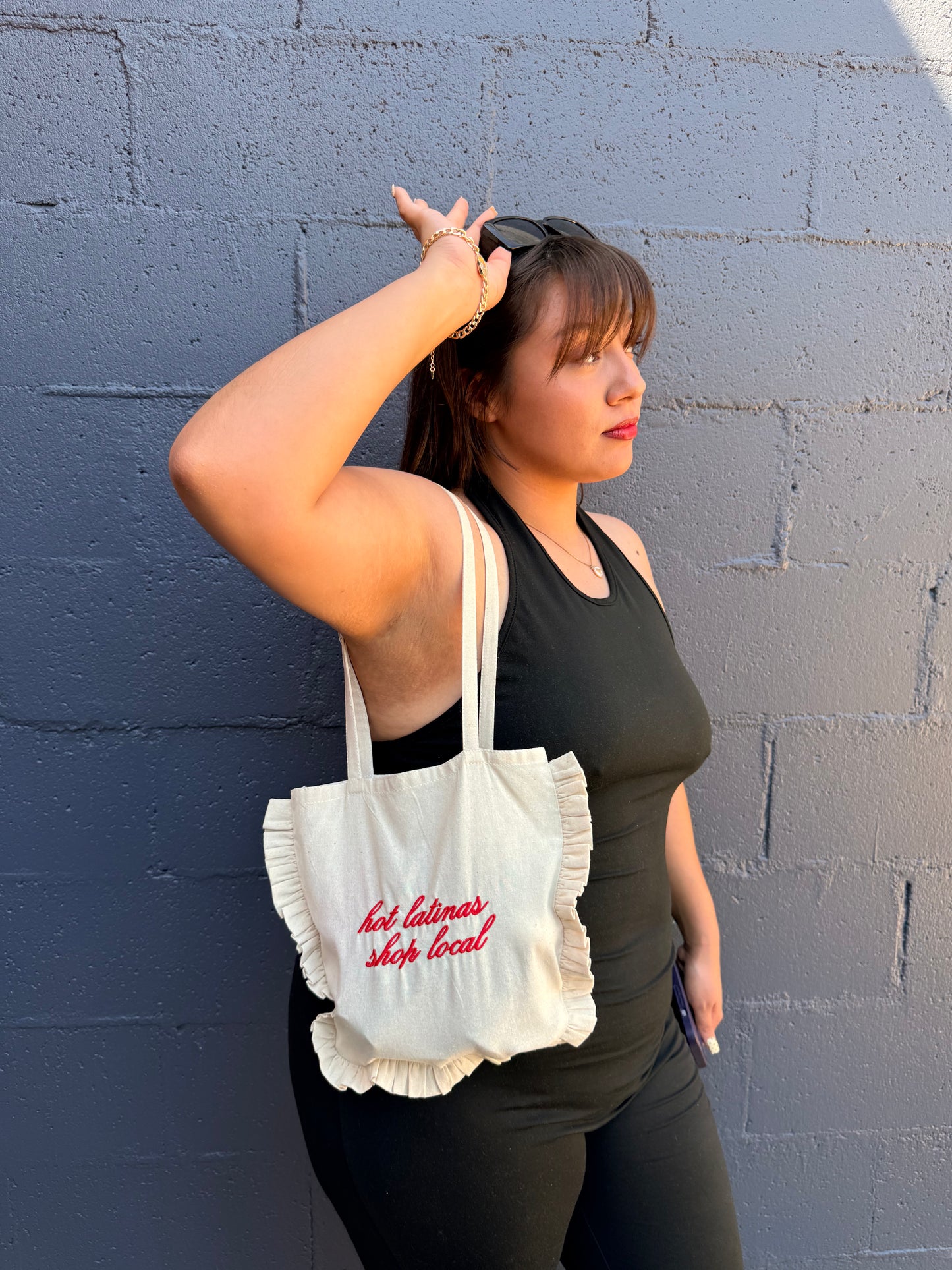 'Hot Latinas, Shop Local' Mini Tote Bag
