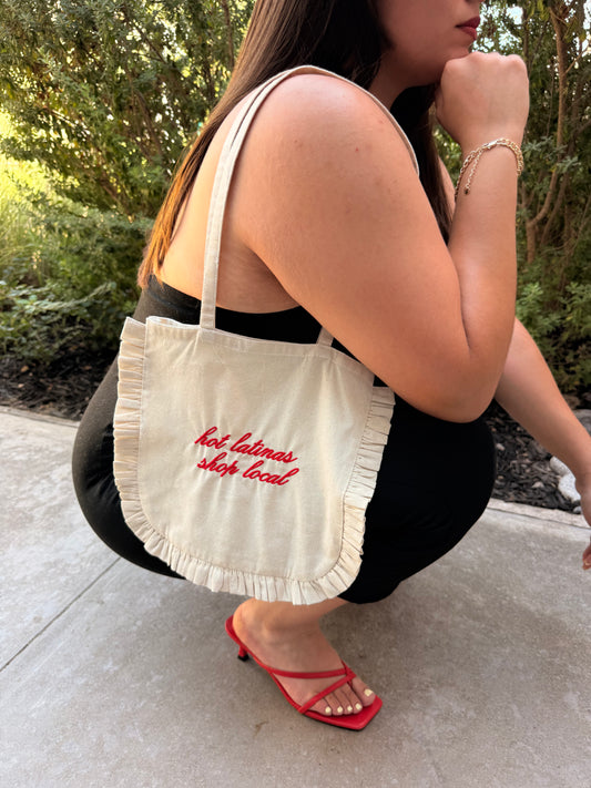 'Hot Latinas, Shop Local' Mini Tote Bag