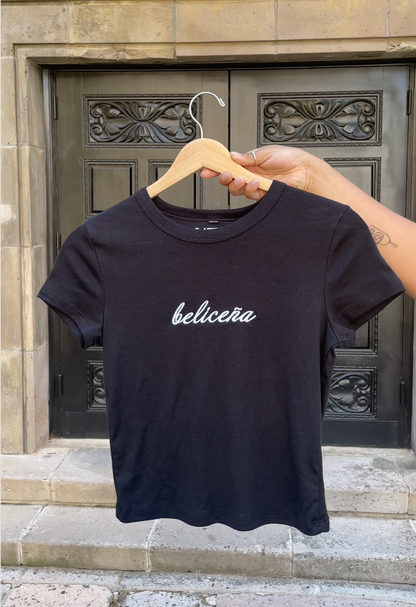 'Beliceña' Embroidered Rib Baby Tee