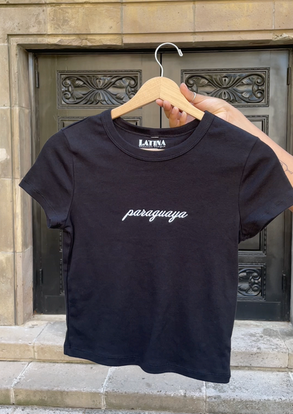 'Paraguaya' Embroidered Rib Baby Tee